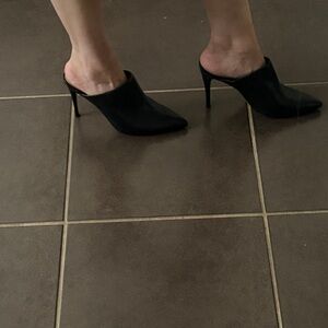 Aldo Black Stiletto Mules